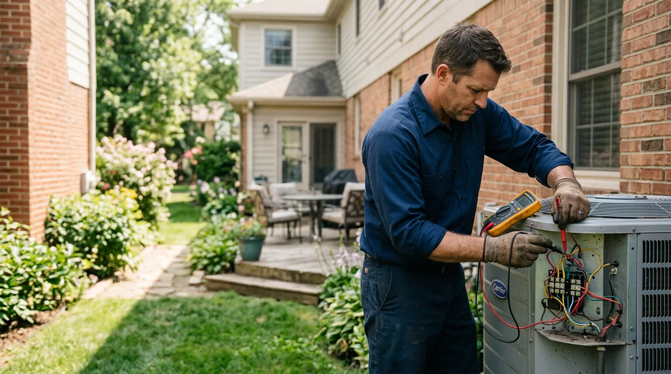 HVAC technician working near West Chicago, IL